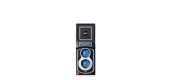 Photo development of InstantFlex TL70, the World's first instant film camera, using Fujifilm Instax Mini Films