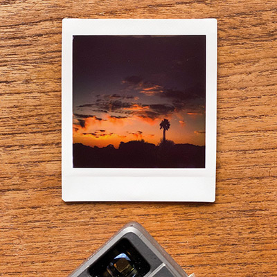 InstantKon SF70 instant film camera and sample shot