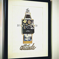 Polaroid SX-70 ArtFrame, the artwork inspired by Polaroid SX-70 Model 1 film camera