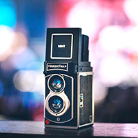 InstantFlex TL70 instant film camera and sample shot