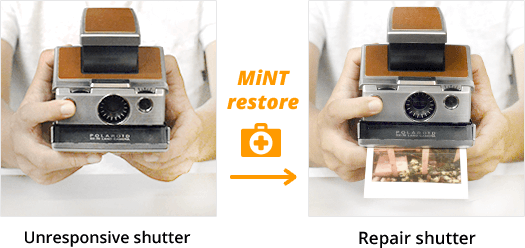 Old Polaroid Camera repair film door